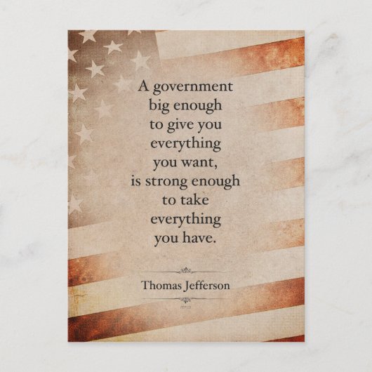 Thomas Jefferson Quote Briefkaart (Voorkant)
