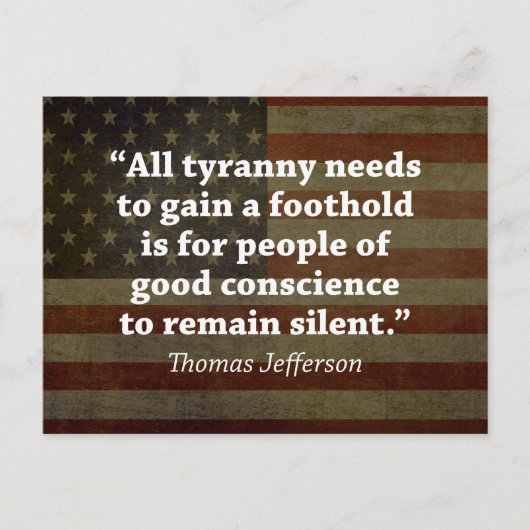 Thomas Jefferson Quote Briefkaart (Voorkant)