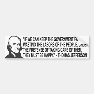 Thomas Jefferson Quote Bumpersticker