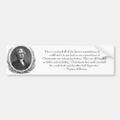 Thomas Jefferson Quote Bumpersticker (Voorkant)