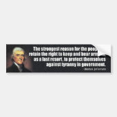 Thomas Jefferson Quote Bumpersticker (Voorkant)