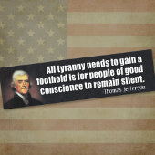 Thomas Jefferson Quote Bumpersticker
