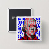 Thomas Jefferson Quote Button (Voorkant /achterkant)