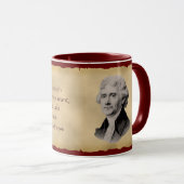 Thomas Jefferson Quote Coffee Mok (Voorkant rechts)