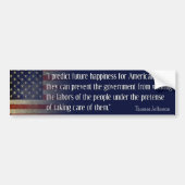 Thomas Jefferson Quote: Ik voorspel toekomstig gel Bumpersticker (Voorkant)
