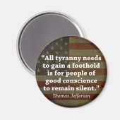Thomas Jefferson Quote Magneet (Voorkant / Achterkant)