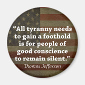 Thomas Jefferson Quote Magneet (Voorkant)