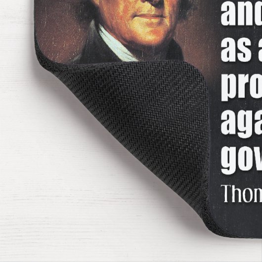 Thomas Jefferson Quote Muismat (Hoek)