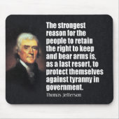 Thomas Jefferson Quote Muismat (Voorkant)