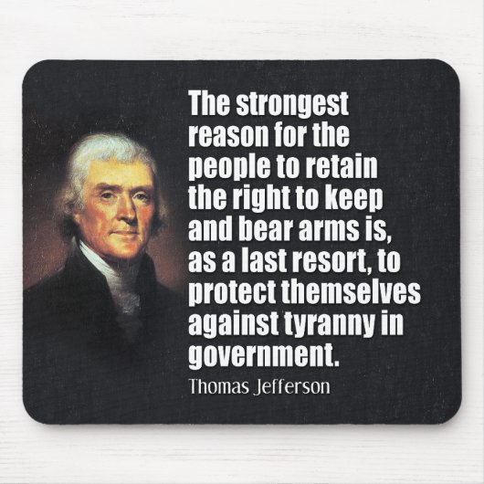 Thomas Jefferson Quote Muismat (Voorkant)