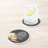 Thomas Jefferson Quote over Big Government Zandsteen Onderzetter (Zijkant)