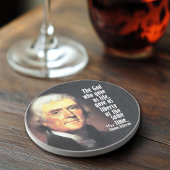 Thomas Jefferson Quote over God en Vrijheid Zandsteen Onderzetter
