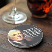 Thomas Jefferson Quote over het recht op Beer Zandsteen Onderzetter