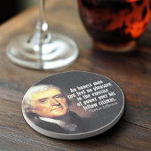Thomas Jefferson Quote over Macht Zandsteen Onderzetter