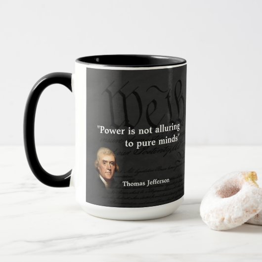 Thomas Jefferson Quote over Pure Minds Mok (Met donut)