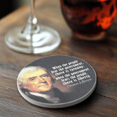 Thomas Jefferson Quote over vrijheid Zandsteen Onderzetter