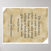 Thomas Jefferson Quote Poster (Voorkant)