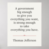 Thomas Jefferson Quote Poster (Voorkant)