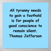 thomas jefferson quote poster (Voorkant)