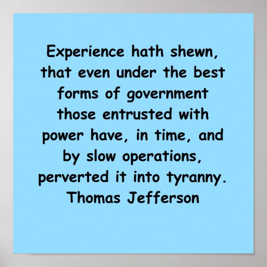 thomas jefferson quote poster (Voorkant)