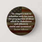 Thomas Jefferson Quote Ronde Button 5,7 Cm (Voorkant)