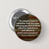 Thomas Jefferson Quote Ronde Button 5,7 Cm (Voorkant /achterkant)