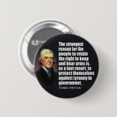Thomas Jefferson Quote Ronde Button 5,7 Cm (Voorkant /achterkant)
