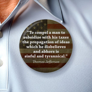Thomas Jefferson Quote Ronde Button 5,7 Cm