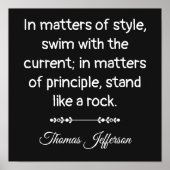 Thomas Jefferson Quote -- Stand like a rock Poster (Voorkant)