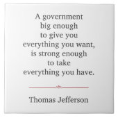 Thomas Jefferson Quote Tegeltje (Voorkant)