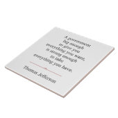 Thomas Jefferson Quote Tegeltje (Zijkant)