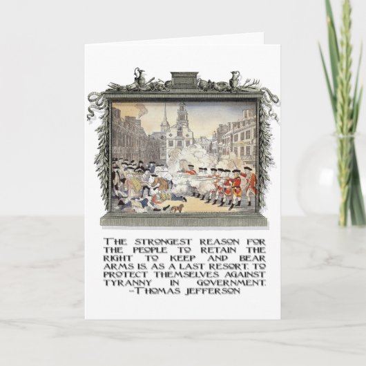 Thomas Jefferson Quote: Tirannie in de Overheid Kaart (Voorkant)
