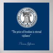 Thomas Jefferson Quote (Vigilance) Poster (Voorkant)