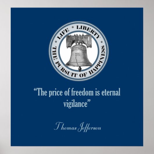 Thomas Jefferson Quote (Vigilance) Poster (Voorkant)