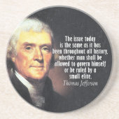 Thomas Jefferson Quote Zandsteen Onderzetter (Voorkant)