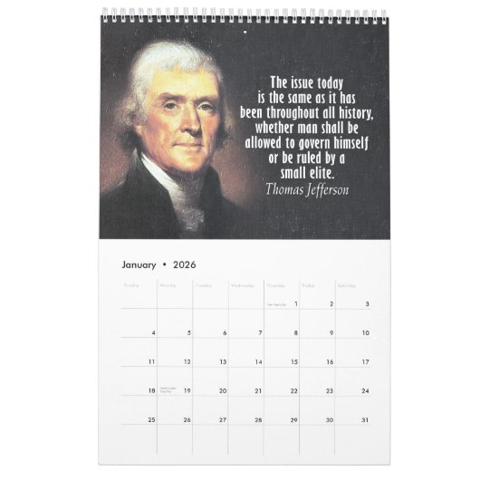 Thomas Jefferson Quotes Kalender (Jan 2026)