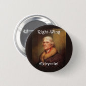 thomas jefferson rechts extremistisch ronde button 5,7 cm (Voorkant /achterkant)