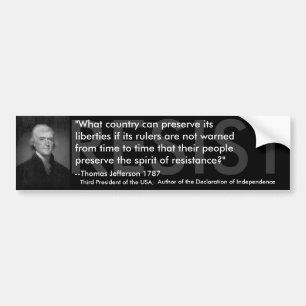 Thomas Jefferson RESIST Bumpersticker