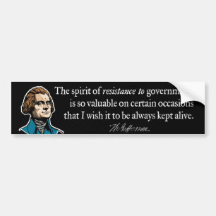 Thomas Jefferson Resistance Bumpersticker