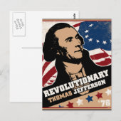 Thomas Jefferson Revolutionair Briefkaart (Voorkant / Achterkant)