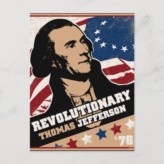 Thomas Jefferson Revolutionair Briefkaart (Voorkant)
