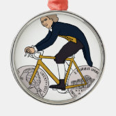 Thomas Jefferson Riding Bike met de Wielen van het Metalen Ornament (Voorkant)