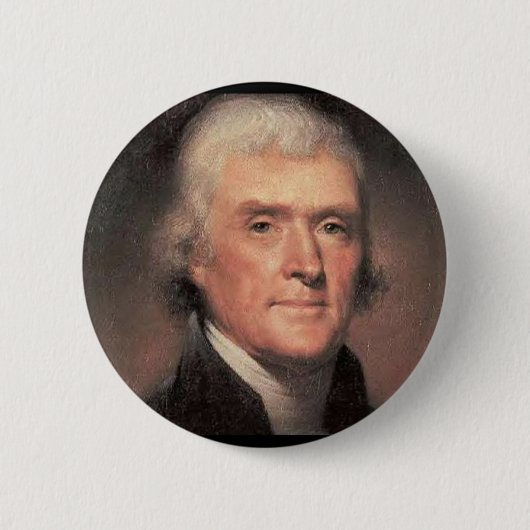 Thomas Jefferson Ronde Button 5,7 Cm (Voorkant)