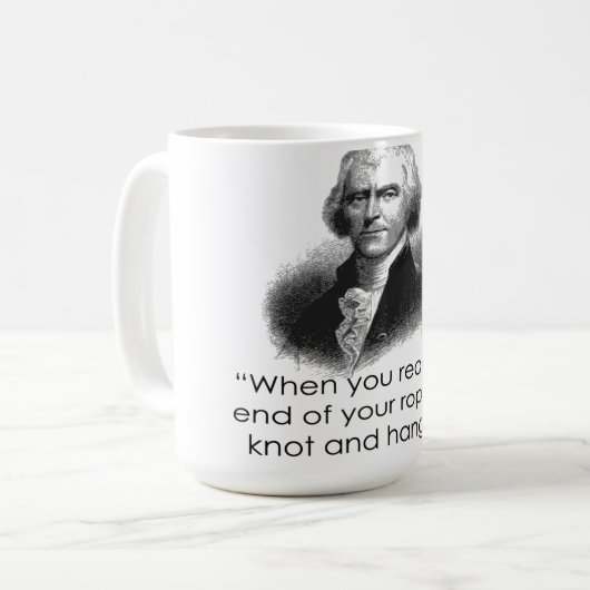 Thomas Jefferson Rope Quote Mok (Voorkant links)