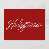 Thomas Jefferson Signature Briefkaart (Voorkant)