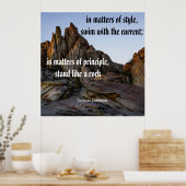 Thomas Jefferson - Stand als een steen Poster (Keuken)