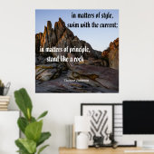 Thomas Jefferson - Stand als een steen Poster (Thuiskantoor)