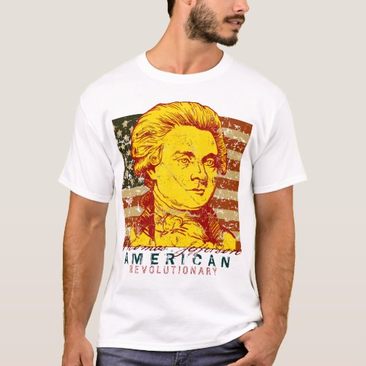 Thomas Jefferson T-Shirt - Gepersonaliseerd (Voorkant)