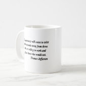 Thomas Jefferson T-Shirts Koffiemok (Voorkant links)