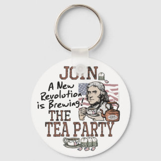 Thomas Jefferson Tea Party Shirten en Gifts Sleutelhanger